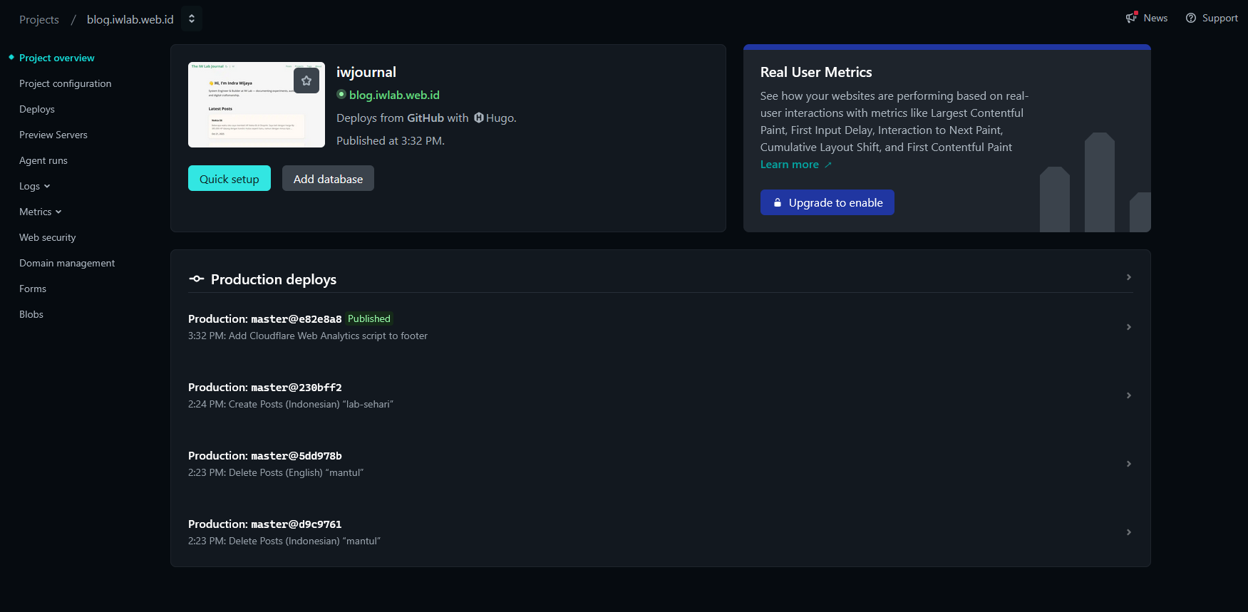 Inside IW Lab #01 — From Local to Netlify